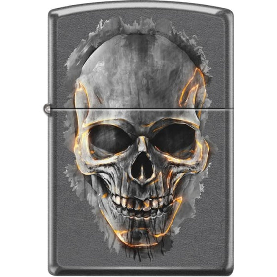 Zippo Lighter - Skull Gray Dusk