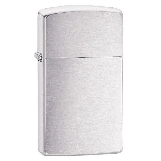 Zippo Lighter - Slim Brushed Chrome
