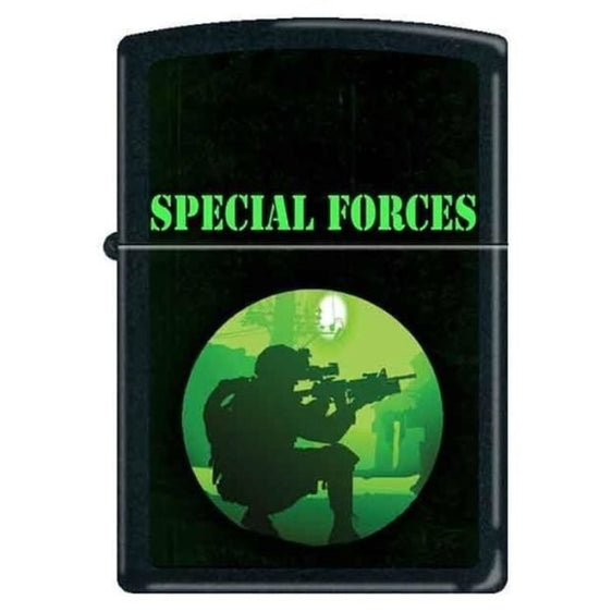 Zippo Lighter - Special Forces Black Matte Zippo Zippo   