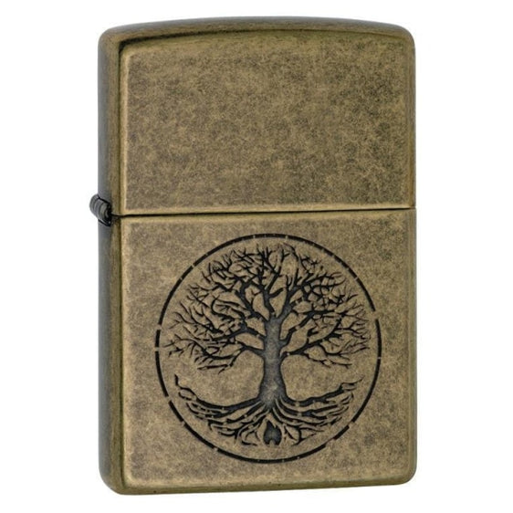 Zippo Lighter - Tree of Life Antique Brass