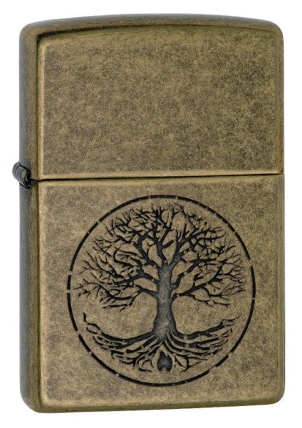 Zippo Lighter - Tree of Life Antique Brass
