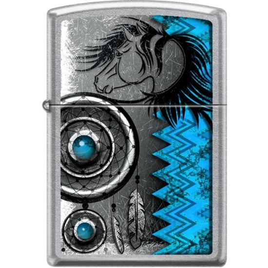 Zippo Lighter - Dream Catching Horse Street Chrome