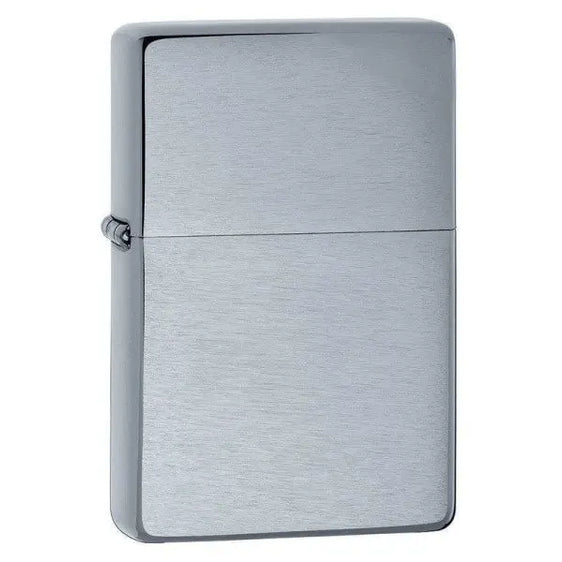 Zippo Lighter - Vintage Brushed Chrome w/o slashes