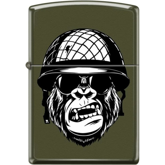 Zippo Lighter - You Want A Piece Of Me? Green Matte