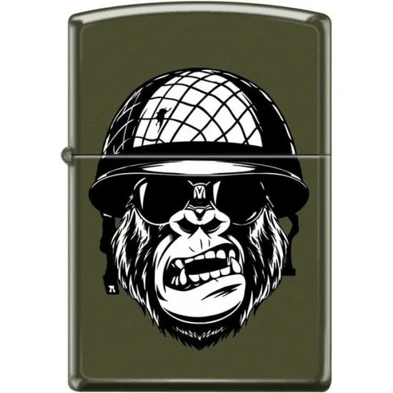 Zippo Lighter - You Want A Piece Of Me? Green Matte