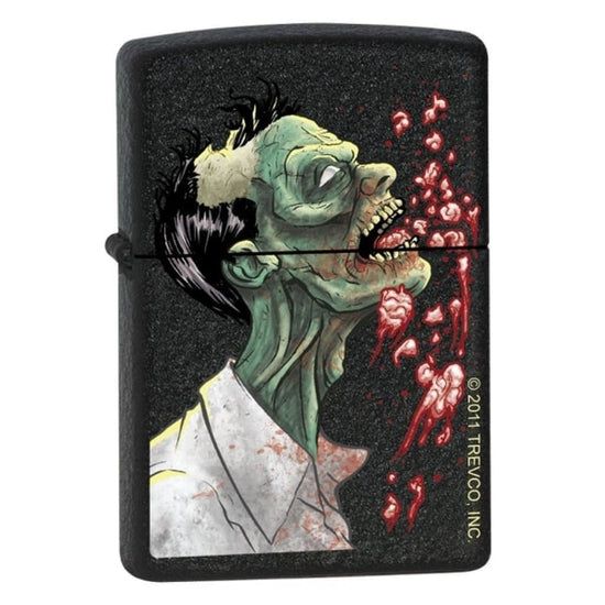Zippo Lighter - Zombie Brains Black Crackle