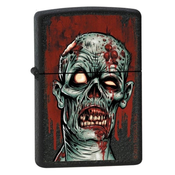 Zippo Lighter - Zombie Head Black Crackle