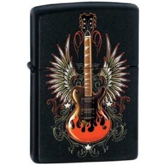 Zippo Lighter - Winged Guitar