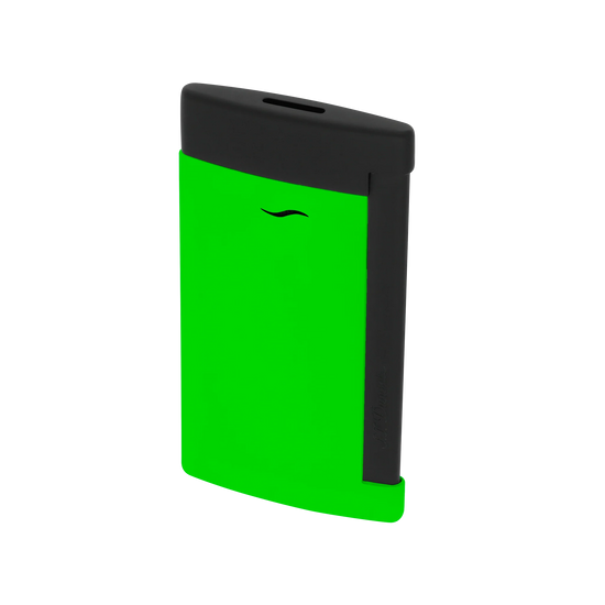 S.T. Dupont Lighter Slim 7 - Matte Black & Neon Green