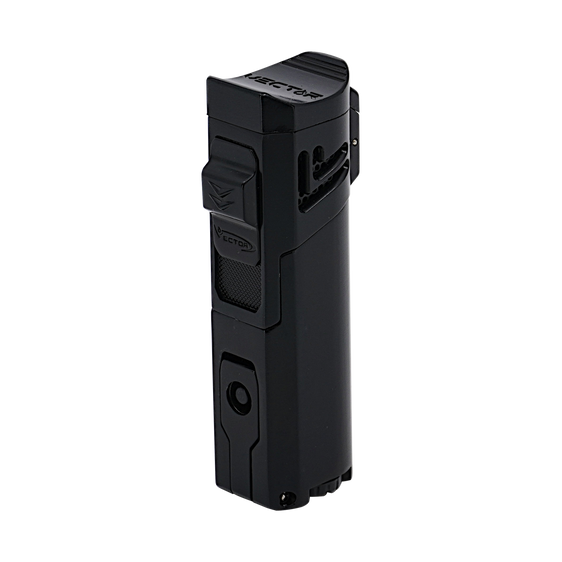 
Vector Caliper Single Flame Torch Lighter with Cigar Punch - Anodized Matte Black