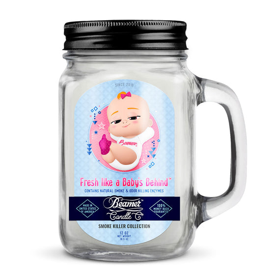 
Beamer Candle Co Smoke Killer Collection - USA Made Candle - 12 oz Fresh like a Baby's Behind
