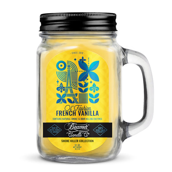 
Beamer Candle Co Smoke Killer Collection - USA Made Candle - 12 oz Ol' Fashion French Vanilla