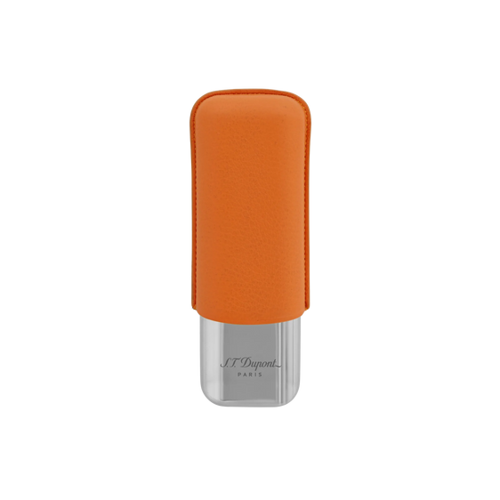 
S.T. Dupont Double Cigar Case - Orange Chrome