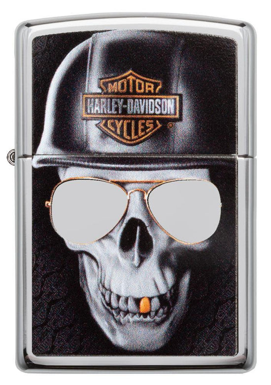 Zippo Lighter - Harley-Davidson® Skull w/ Shades