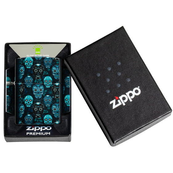 
Zippo Lighter - Sugar Skulls Glow in the Dark