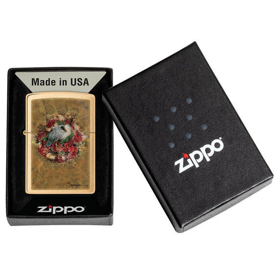 
Zippo Lighter - Spazuk Bird & Roses