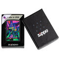 
Zippo Lighter - Black Light Vibrant Mushroom