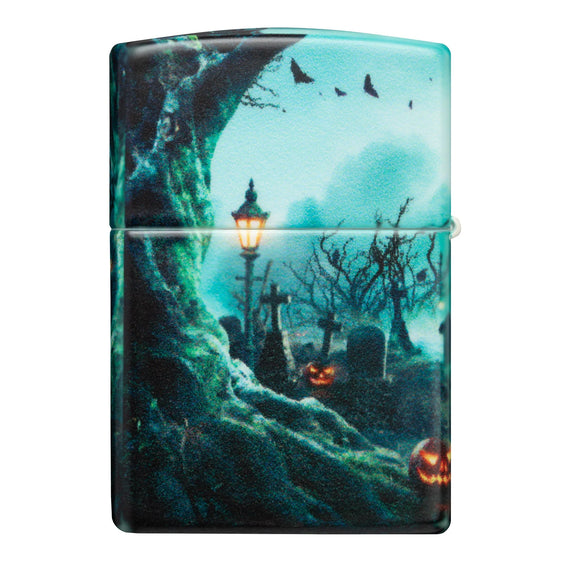 
Zippo Lighter - Graveyard All Over Design