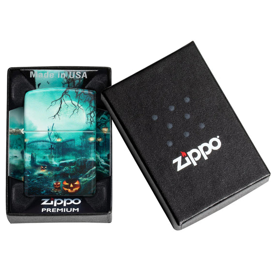 
Zippo Lighter - Graveyard All Over Design