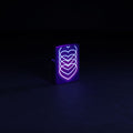 
Zippo Lighter - Black Light Hearts