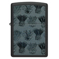 
Zippo Lighter - Harley Davidson Black Light Logos