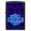
Zippo Lighter - Harley Davidson Black Light Logos