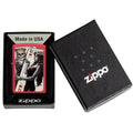 
Zippo Lighter - Red Skull King Queen Beauty