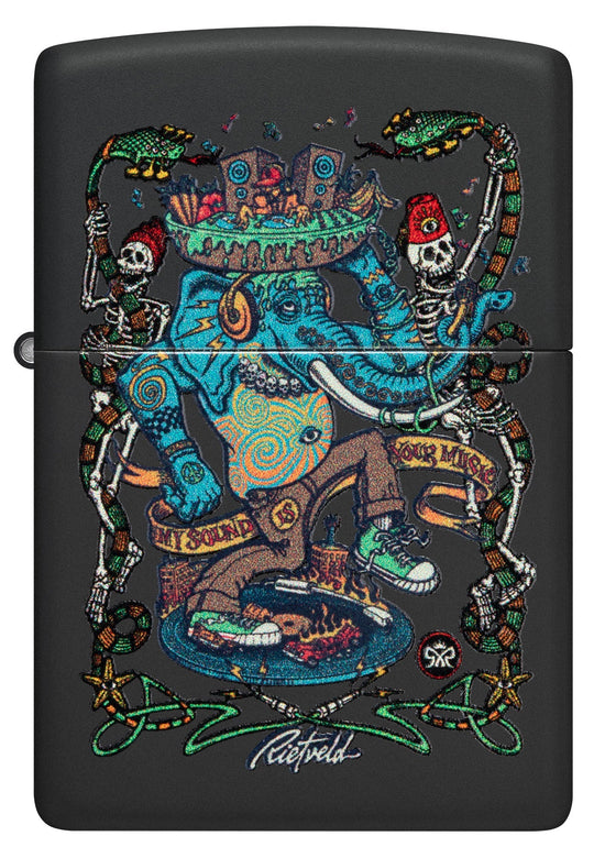 Zippo Lighter - Rick Rietveld Groovy Elephant