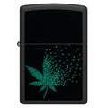 
Zippo Lighter - Black Light Pixel Cannabis