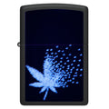 
Zippo Lighter - Black Light Pixel Cannabis