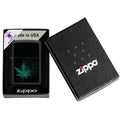 
Zippo Lighter - Black Light Pixel Cannabis