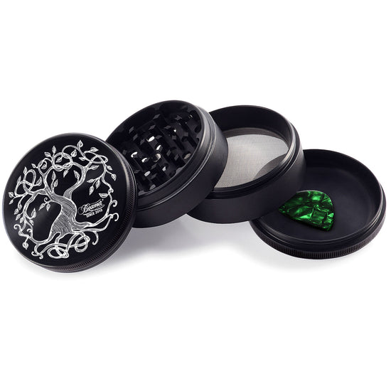 Beamer Aircraft Grade Aluminum 63MM Grinder - Tree of Life