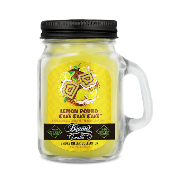 
Beamer Candle Co Smoke Killer Collection - USA Made Candle - 4 oz Lemon Pound Cake Cake Cake