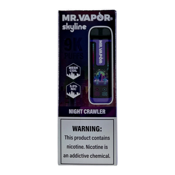 
Mr. Vapor Skyline - 9,000 Puff Disposable Vape - Night Crawler