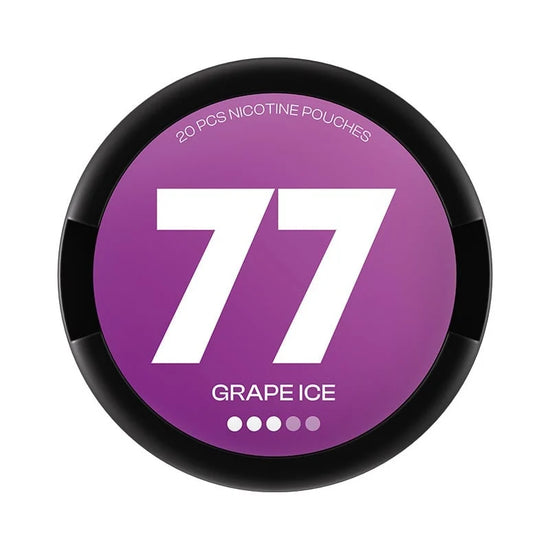 77 Nicotine Pouches Grape Ice 10MG - 5 Pack