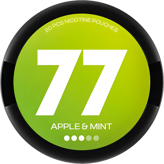 
77 Apple Mint Nicotine Pouches – 10mg (5 Pack)