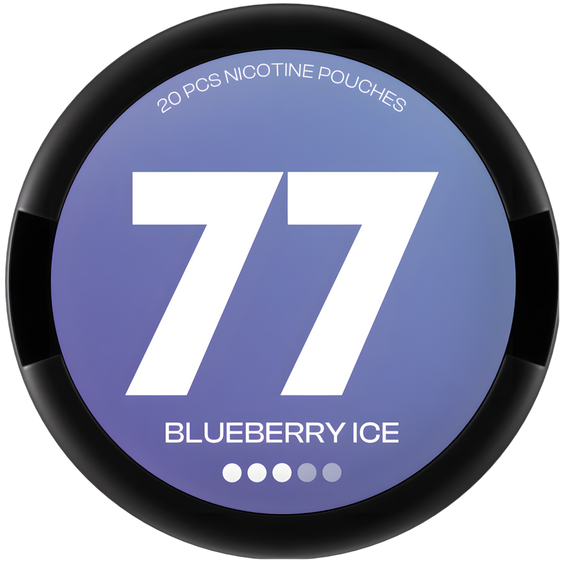 
77 Blueberry Ice Nicotine Pouches – 10mg (5 Pack)