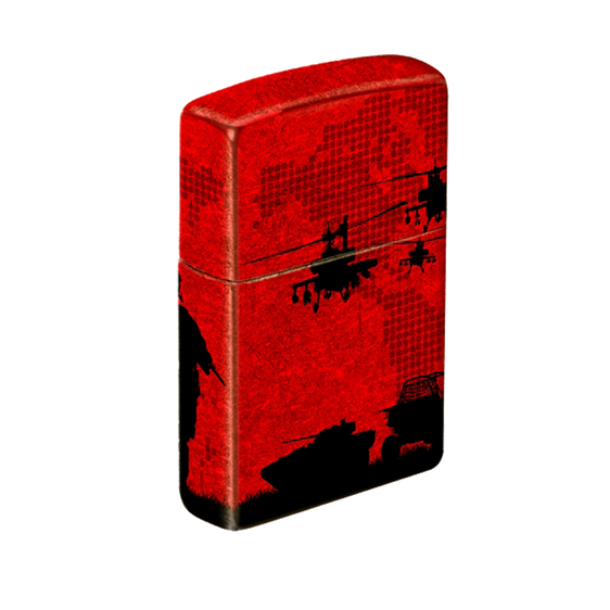 Zippo Lighter - Soldiers Red Sky