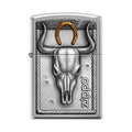 
Zippo Lighter - Bull Skull & Horseshoe