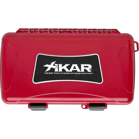 
Xikar 10-Cigar Travel Humidor – Red