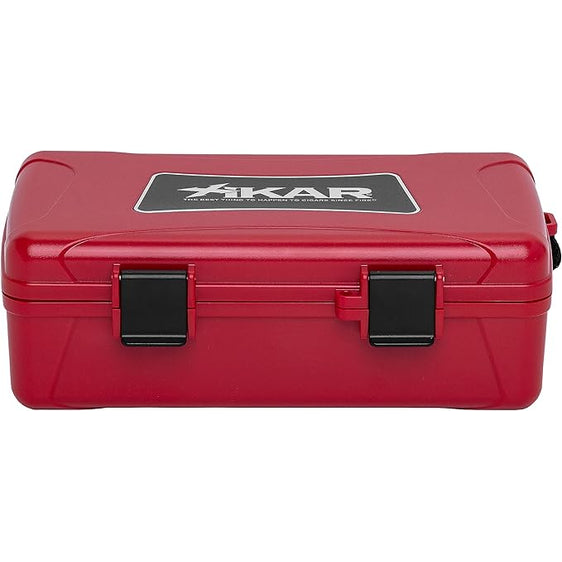 
Xikar 10-Cigar Travel Humidor – Red
