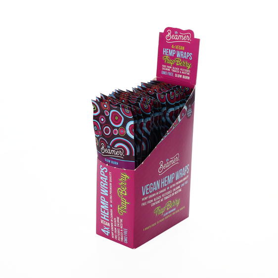 
Beamer Vegan Hemp Wraps - 4 Packs - Trapberry
