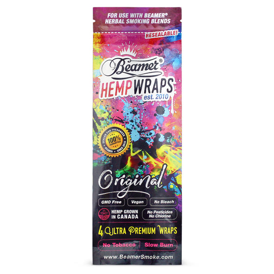 Beamer Vegan Hemp Wraps - 4 Packs