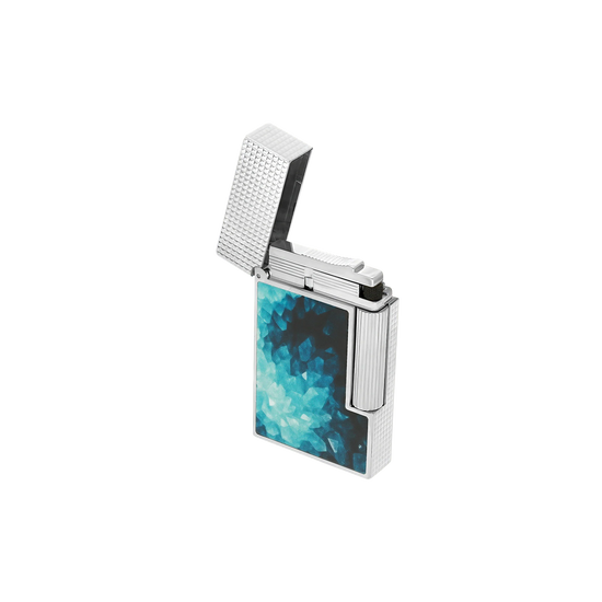 S.T. Dupont Ligne 2 Géode Lacquered Lighter - Blue