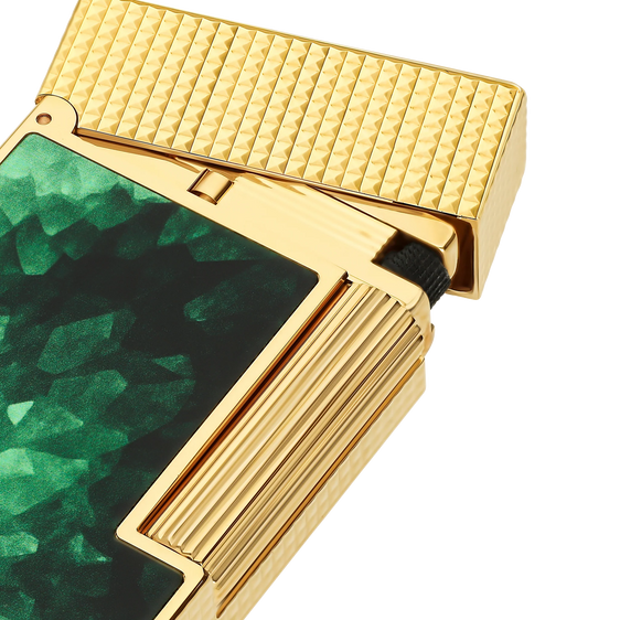 
S.T. Dupont Ligne 2 Géode Lacquered Lighter — Green