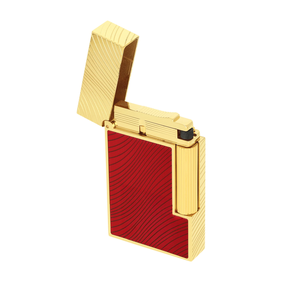 
S.T. Dupont Ligne 2 Horse Mane Guilloche Lighter — Red