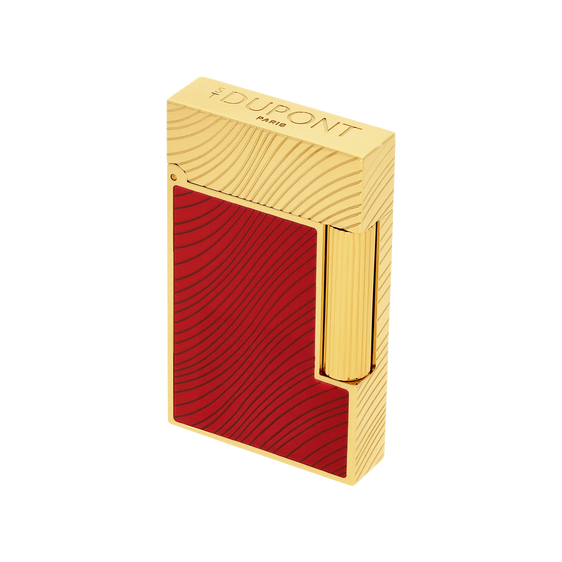 
S.T. Dupont Ligne 2 Horse Mane Guilloche Lighter — Red