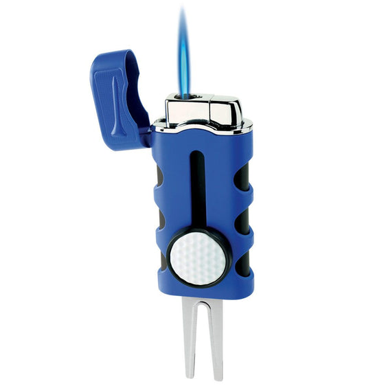 
Vector Caddie Single Flame Torch Lighter Blue Matte