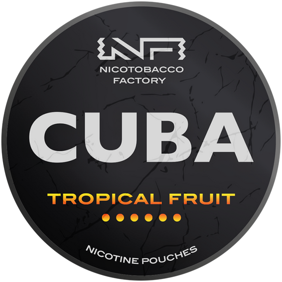 
Cuba Black Line Tropical Fruit Nicotine Pouches 43mg (5 Pack)