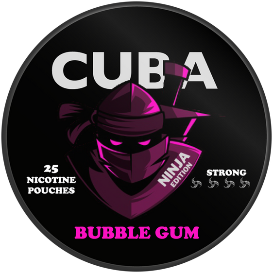 
Cuba Ninja Bubblegum Nicotine Pouches 30mg (5 Pack)